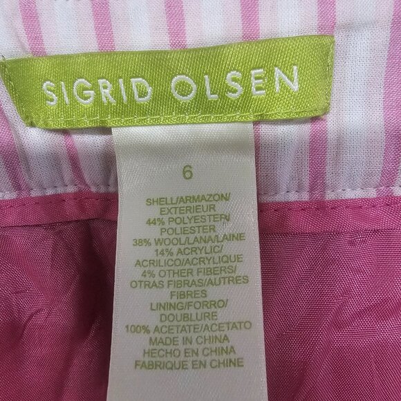 Vintage Sigrid Olsen Skirt Y2K Gray Herringbone Wool Twee Retro 6 - Picture 10 of 12